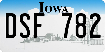 IA license plate DSF782