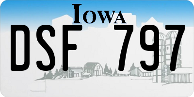 IA license plate DSF797
