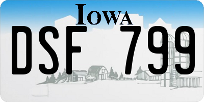 IA license plate DSF799