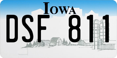 IA license plate DSF811