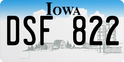 IA license plate DSF822