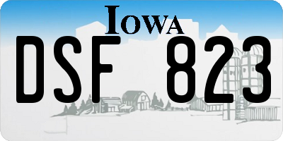 IA license plate DSF823