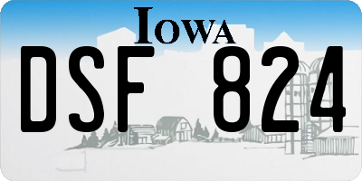 IA license plate DSF824