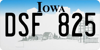 IA license plate DSF825