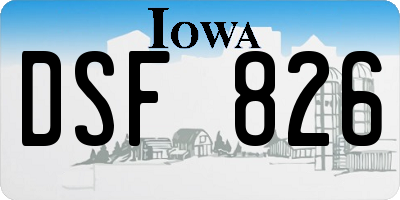 IA license plate DSF826