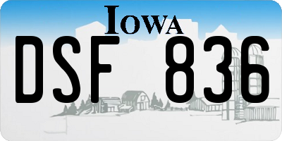 IA license plate DSF836