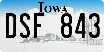 IA license plate DSF843