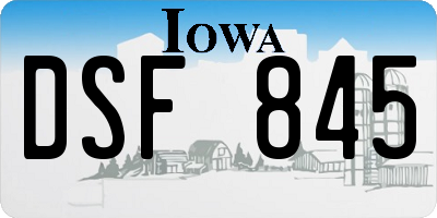 IA license plate DSF845