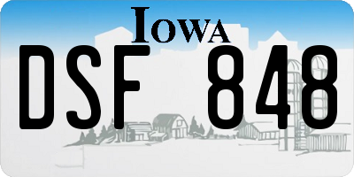 IA license plate DSF848