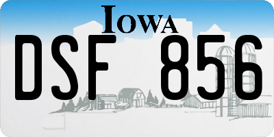 IA license plate DSF856