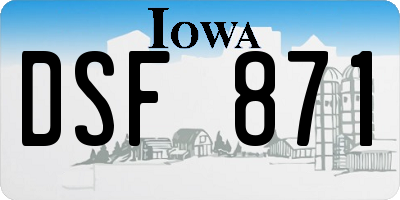 IA license plate DSF871