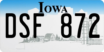 IA license plate DSF872