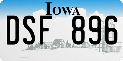 IA license plate DSF896