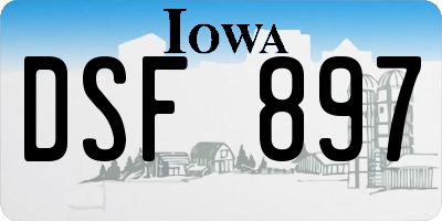 IA license plate DSF897
