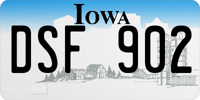 IA license plate DSF902
