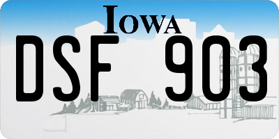 IA license plate DSF903