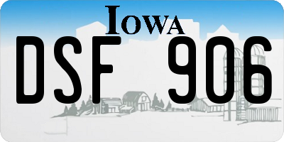 IA license plate DSF906