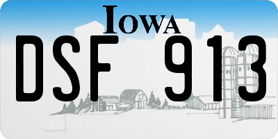 IA license plate DSF913