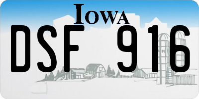 IA license plate DSF916