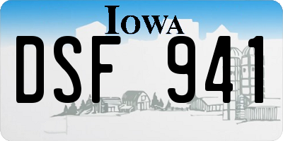 IA license plate DSF941