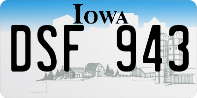 IA license plate DSF943