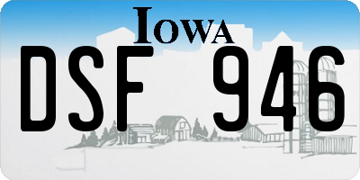 IA license plate DSF946