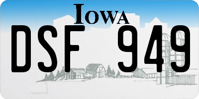 IA license plate DSF949