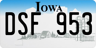 IA license plate DSF953