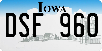 IA license plate DSF960