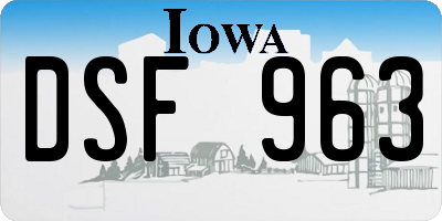 IA license plate DSF963
