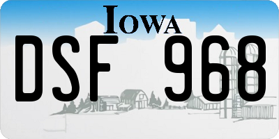 IA license plate DSF968