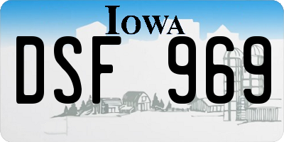 IA license plate DSF969