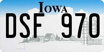 IA license plate DSF970