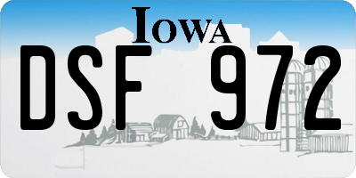IA license plate DSF972