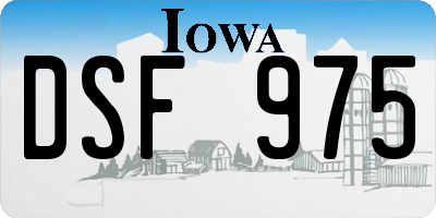 IA license plate DSF975