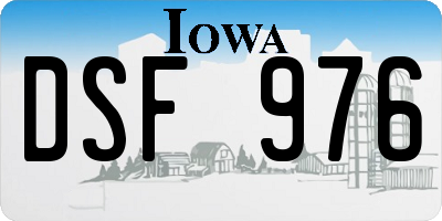 IA license plate DSF976