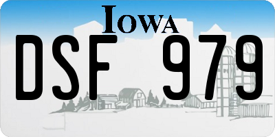 IA license plate DSF979