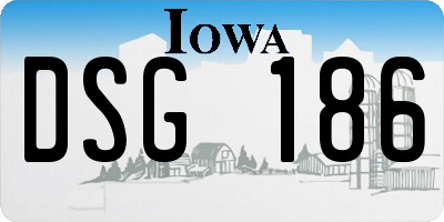 IA license plate DSG186