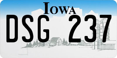 IA license plate DSG237