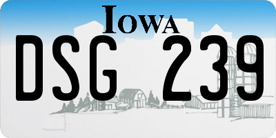 IA license plate DSG239