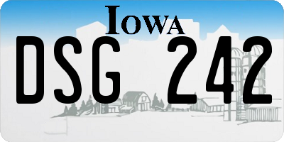 IA license plate DSG242
