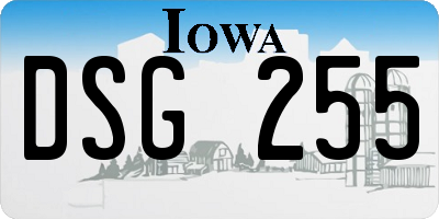IA license plate DSG255