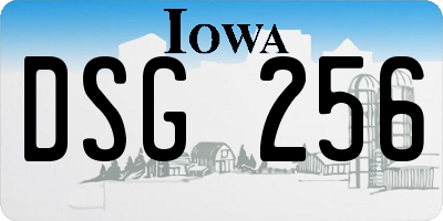 IA license plate DSG256