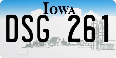IA license plate DSG261