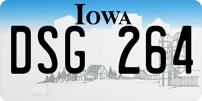 IA license plate DSG264