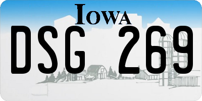 IA license plate DSG269