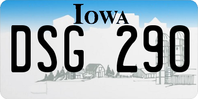 IA license plate DSG290