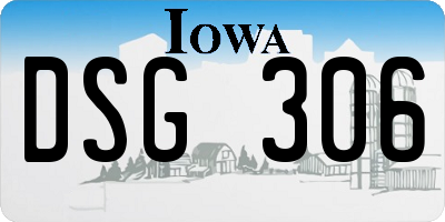 IA license plate DSG306