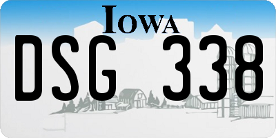 IA license plate DSG338