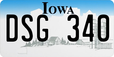 IA license plate DSG340